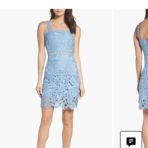 Sam Edelman Light Blue Lace Sheath Dress